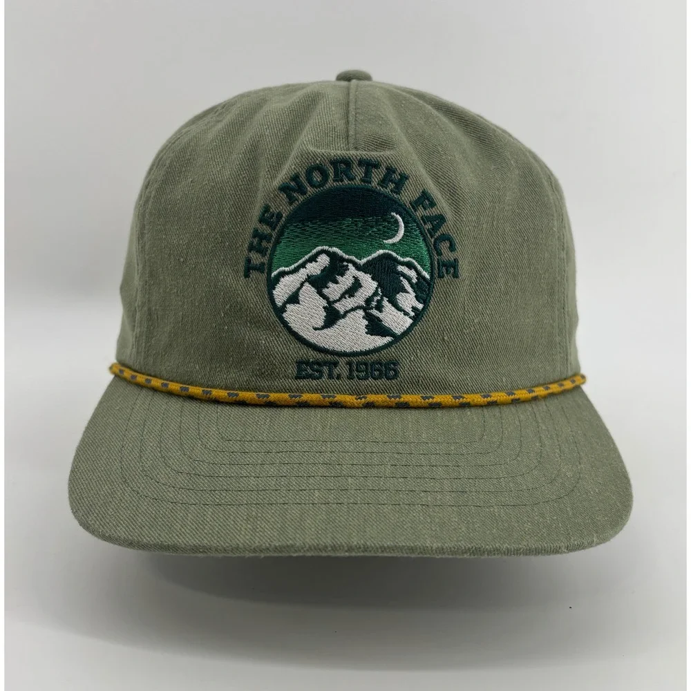The North Face Hat Men OSFA Green Embroidered Mountain Rope Detail